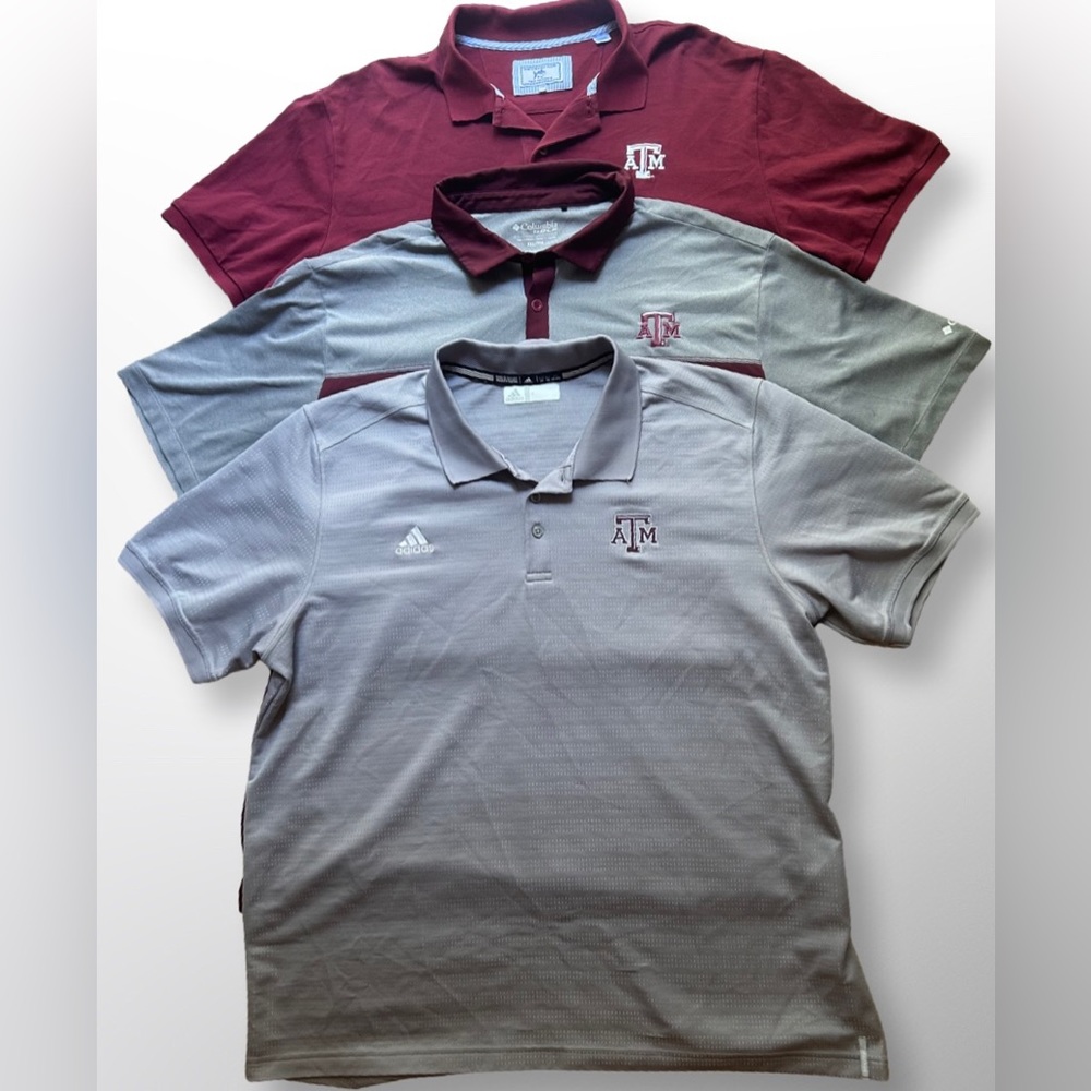 Texas A&M University Polo Shirts LOT OF 3 Size XXL